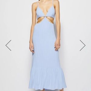 New Jonathan Simkhai Periwinkle Eco-Twill Midi/Long Dress, Size 2